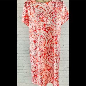 New With Tags! Jude Connally Tango Paisley Coral Dress, Size M